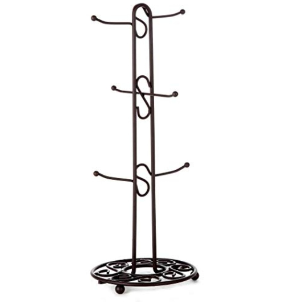 NWT 6 Cup Bronze Coffee Mug Tree - Picture 3 of 3